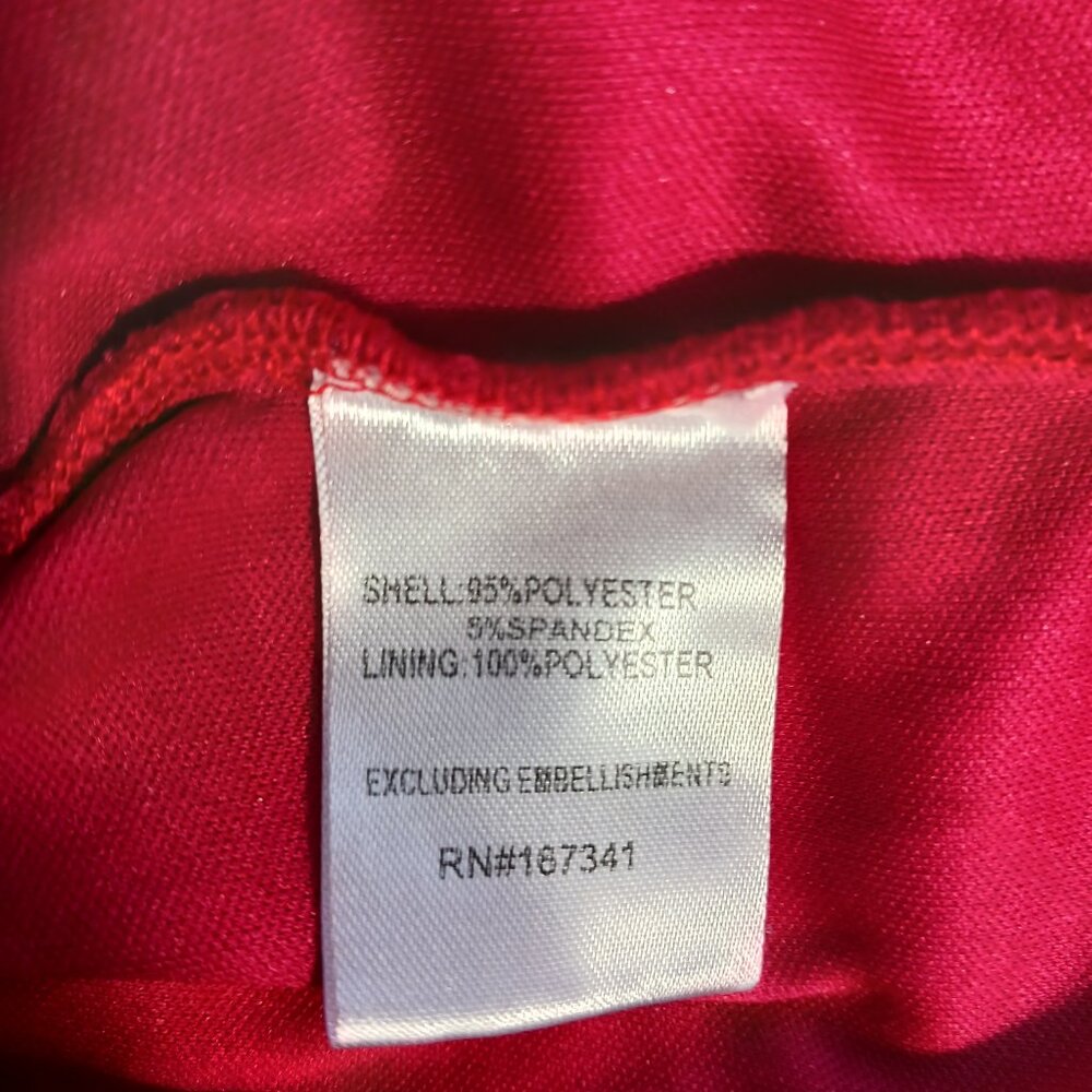 Hello Molly, Ruched, Dark Red, Long Sleeve, Special Occasion Dress, Size 8. - Picture 13 of 14